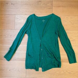 J. Crew Women's Green Cardigan Sweater